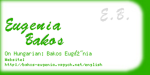 eugenia bakos business card